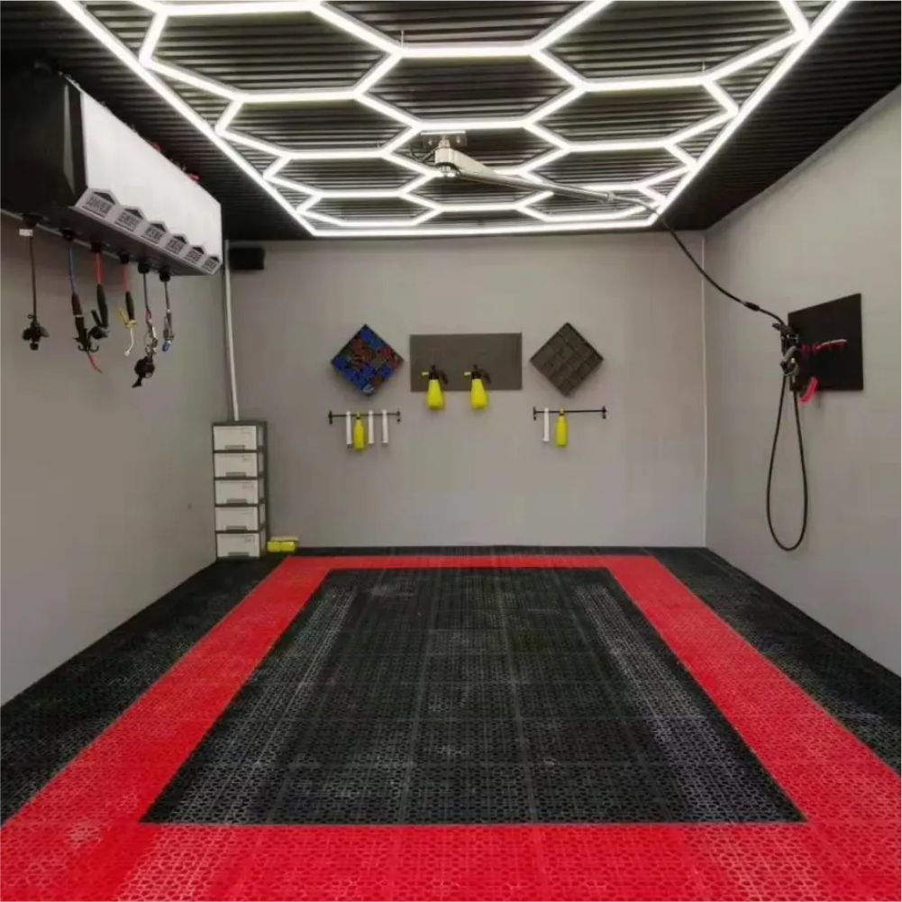 BEST HEXAGON MODULAR CEILING GARAGE LIGHT FOR CAR DETAILING